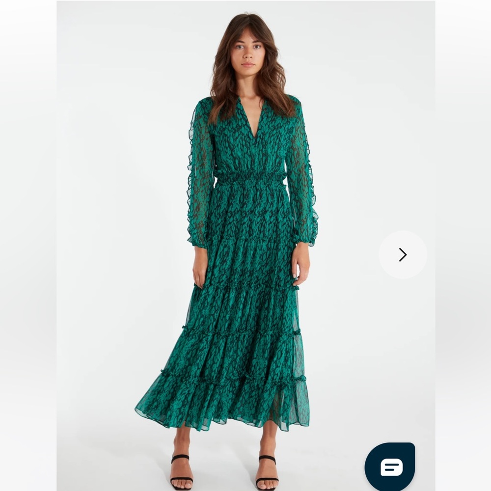 MISA Hadeya Tiered Maxi Dress
